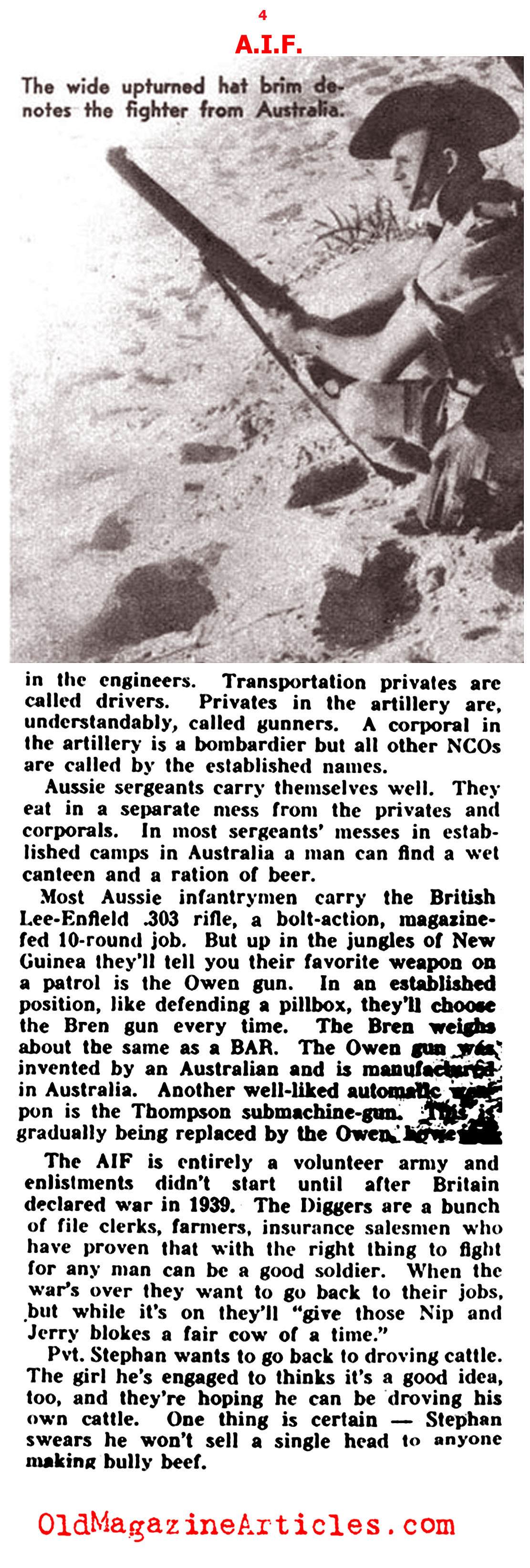 The Australian Soldier (Yank Magazine, 1944)